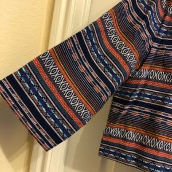 Liz Claiborne Multicolor southwestern lightweight Jacket Size L - Picture 3 of 7